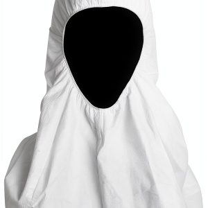 DuPont Tyvek 400 Hood with Elastic Opening Serged Seams White 100-Pack-0